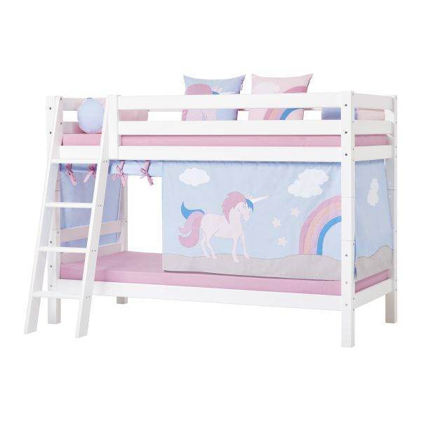 Hoppekids ECO Luxury stapelbed 90x200 cm met schuine ladder, Wit - Afbeelding 2