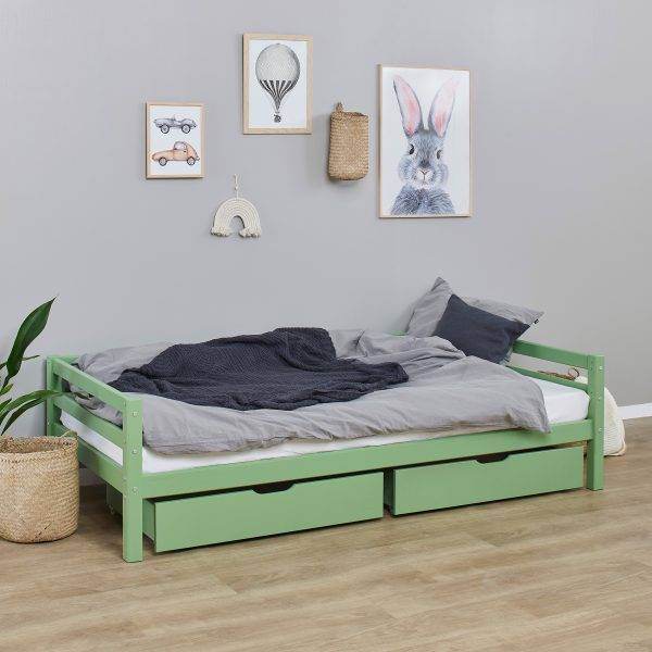 Hoppekids ECO Luxury ladekast voor 70x190 cm en 90x200 cm bedden, Pale Green - Afbeelding 5