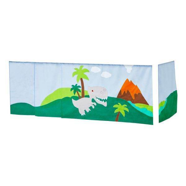 Hoppekids Dinosaurussen gordijn voor halfhoog en stapelbed 90x200 cm