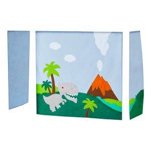 Hoppekids Dinosaurussen gordijn voor halfhoog bed 70x160 cm