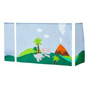Hoppekids Dinosaurussen gordijn voor halfhoog bed 90x200 cm