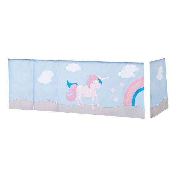 Hoppekids Eenhoorn gordijn voor halfhoog en stapelbed 90x200 cm