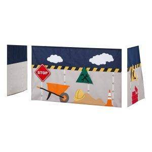 Hoppekids Bouw gordijn voor halfhoog en stapelbed 70x160 cm