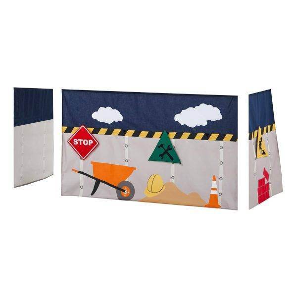 Hoppekids Bouw gordijn voor halfhoog en stapelbed 70x160 cm