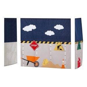 Hoppekids Bouw gordijn voor halfhoog bed 70x160 cm