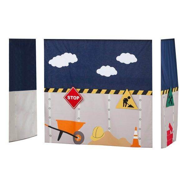 Hoppekids Bouw gordijn voor halfhoog bed 70x160 cm