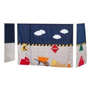 Hoppekids Bouw gordijn voor halfhoog bed 90x200 cm