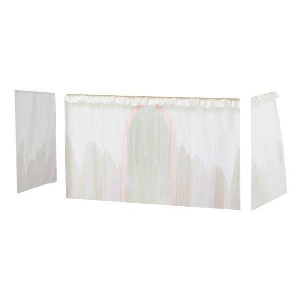 Hoppekids Winter Wonderland gordijn met tule voor halfhoog en stapelbed 70x160 cm