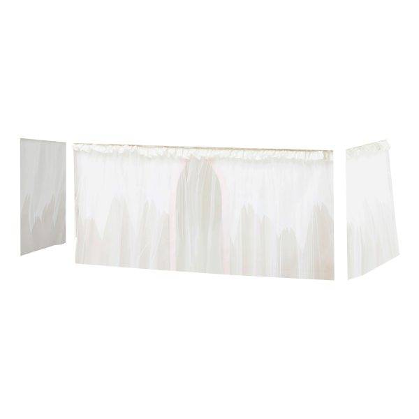 Hoppekids Winter Wonderland gordijn met tule voor halfhoog en stapelbed 90x200 cm