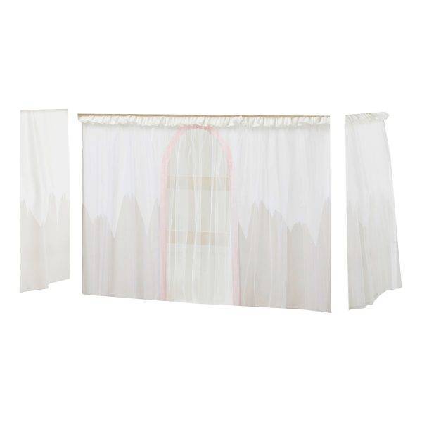 Hoppekids Winter Wonderland - met tule - gordijn voor halfhoog bed 90x200 cm