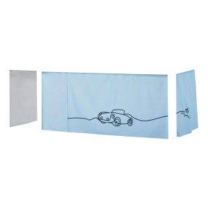 Hoppekids Cars gordijn voor halfhoog en stapelbed 90x200 cm