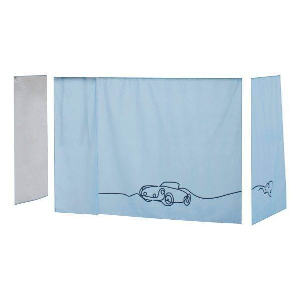 Hoppekids Cars gordijn voor halfhoog bed 90x200 cm