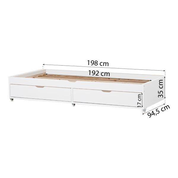 Hoppekids DELUXE Uittrekbed 90x190 cm - Afbeelding 8