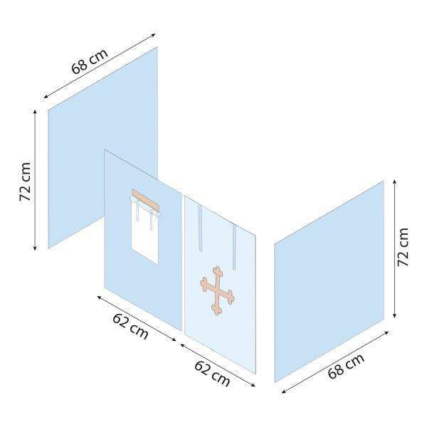 Hoppekids Sprookjesridder gordijn voor halfhoog en stapelbed 70x160 cm - Afbeelding 7