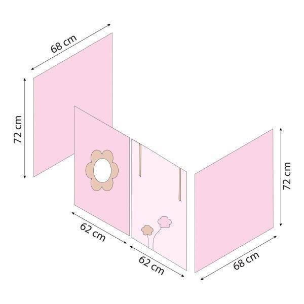 Hoppekids Sprookjesbloem gordijn voor halfhoog en stapelbed 70x160 cm - Afbeelding 9