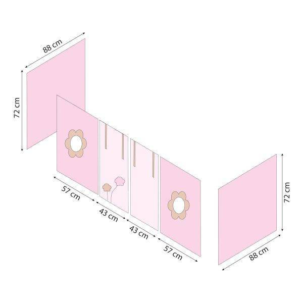 Hoppekids Sprookjesbloem gordijn voor halfhoog en stapelbed 90x200 cm - Afbeelding 8