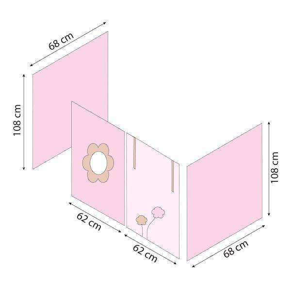 Hoppekids Sprookjesbloem gordijn voor halfhoogslaper 70x160 cm - Afbeelding 4