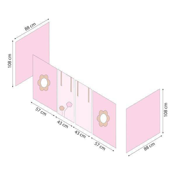 Hoppekids Sprookjesbloem gordijn voor halfhoogslaper 90x200 cm - Afbeelding 7