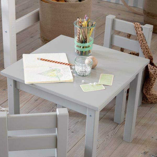 MADS kinder set 1 tafel/1 stoel, Dove grey - Afbeelding 5