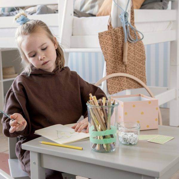 MADS kinder set 1 tafel/1 stoel, Dove grey - Afbeelding 7