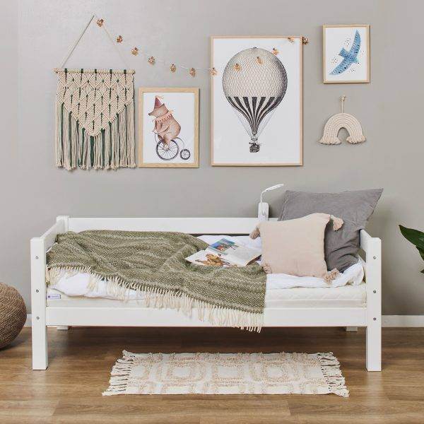 Hoppekids ECO Luxury juniorbed met rugleuning 70x160 cm, Wit - Afbeelding 2