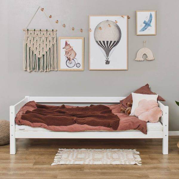 Hoppekids ECO Luxury juniorbed met rugleuning 90x200 cm, Wit - Afbeelding 2