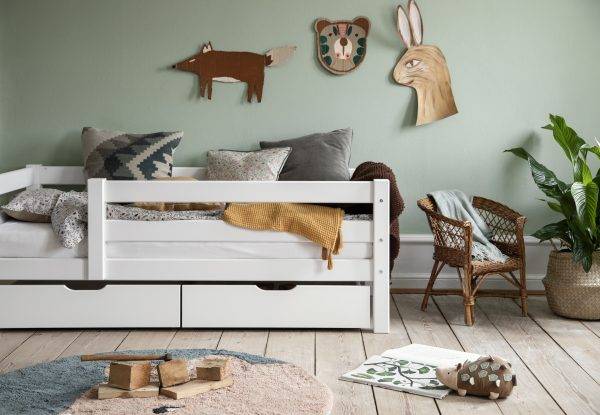 Hoppekids ECO Luxury juniorbed met 3/4 bedhekje 70x160 cm, Wit - Afbeelding 8