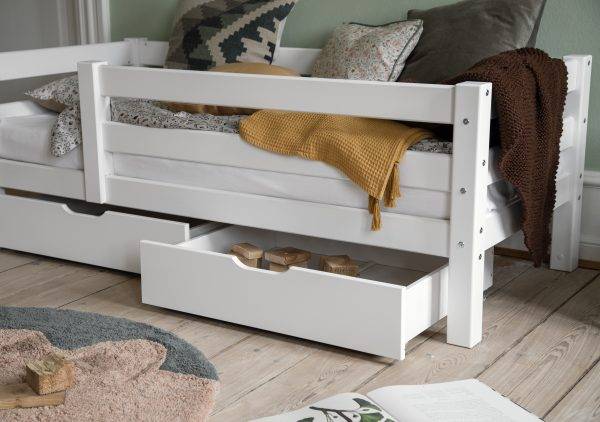 Hoppekids ECO Luxury juniorbed met 3/4 bedhekje 70x160 cm, Wit - Afbeelding 7