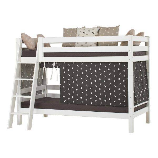 Hoppekids ECO Luxury stapelbed 90x200 cm met schuine ladder, Flexibel lattenbodem, Wit - Afbeelding 3