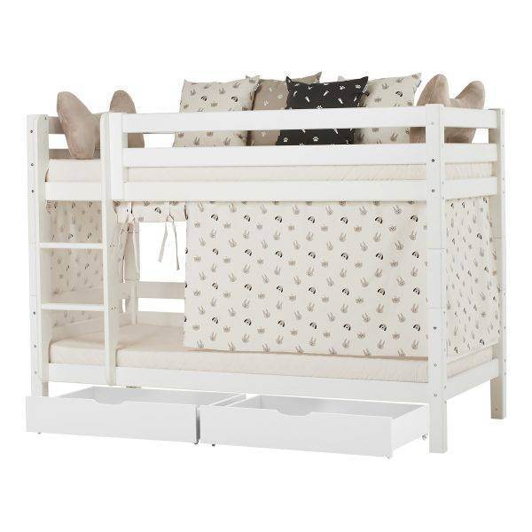 Hoppekids ECO Luxury stapelbed 90x200 cm, Flexibel lattenbodem, Wit - Afbeelding 3