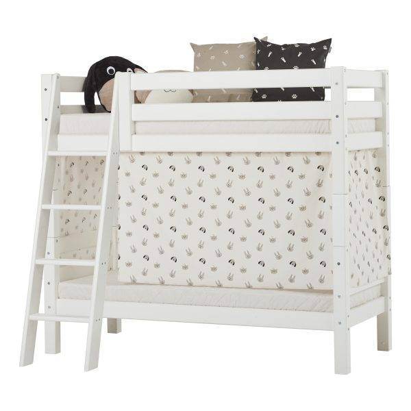 Hoppekids ECO Luxury stapelbed 70x160 cm met schuine ladder, Wit - Afbeelding 2