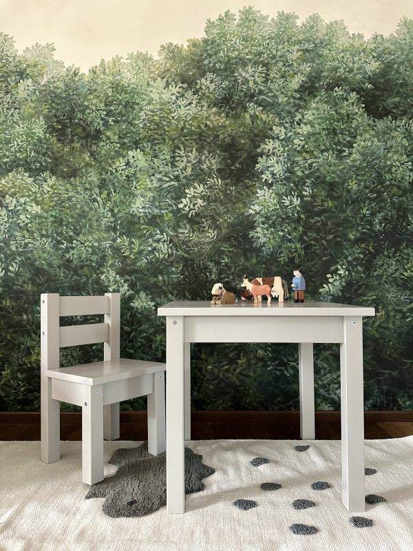 MADS kinder set 1 tafel/1 stoel, Dove grey
