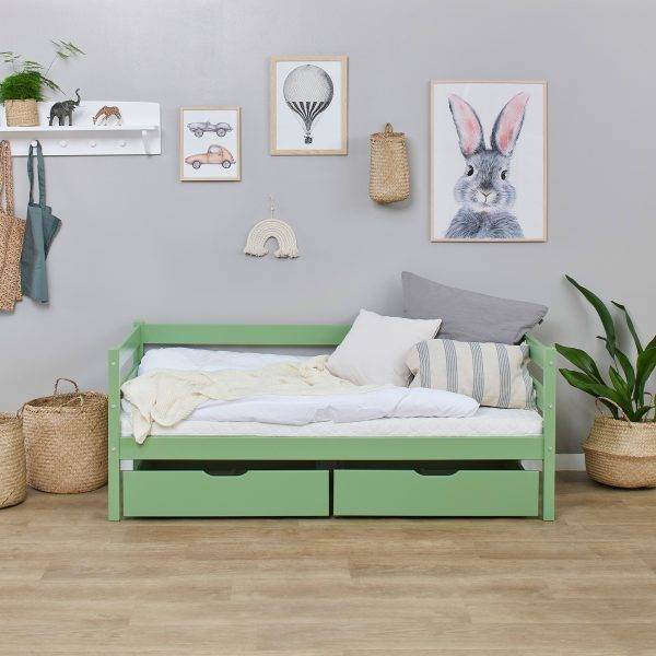 Hoppekids ECO Comfort lade set voor 70x160 cm, Pale Green - Afbeelding 2