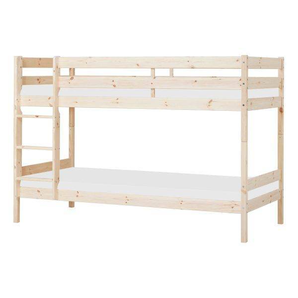 ECO Comfort stapelbed 90x200 cm met lattenbodem & koudschuimmatras, Naturel