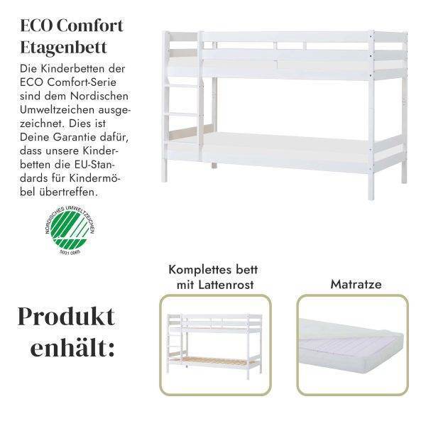 ECO Comfort stapelbed 90x200 cm met lattenbodem & ECO Dream matras, Pale green - Afbeelding 2