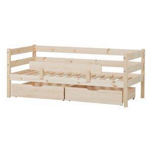 ECO Comfort juniorbed 70x160 met lades en veiligheidsrail, Naturel