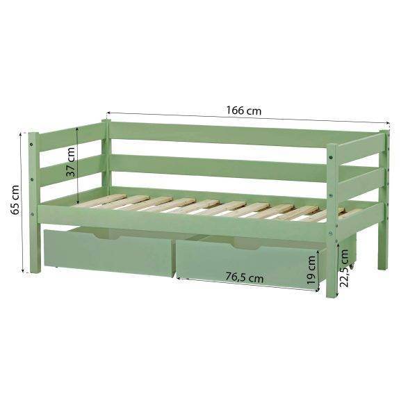Hoppekids ECO Comfort lade set voor 70x160 cm, Pale Green - Afbeelding 9