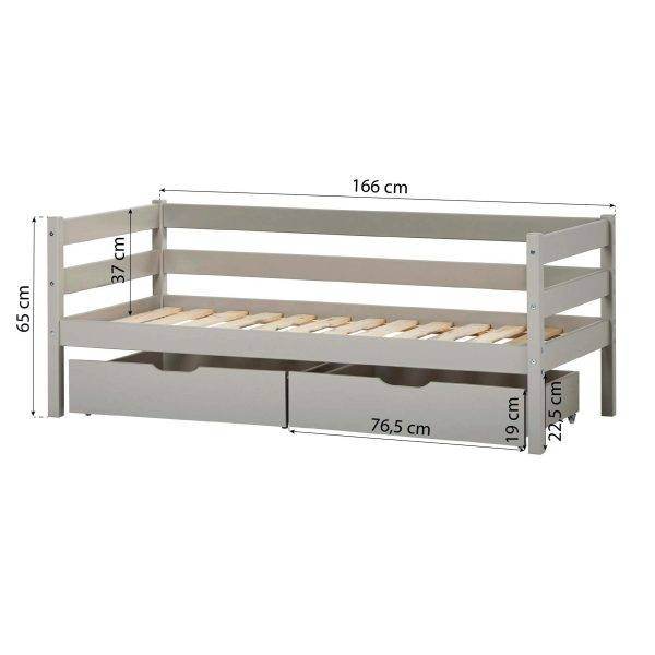 Hoppekids ECO Comfort lade set voor 70x160 cm, Dove Grey - Afbeelding 9