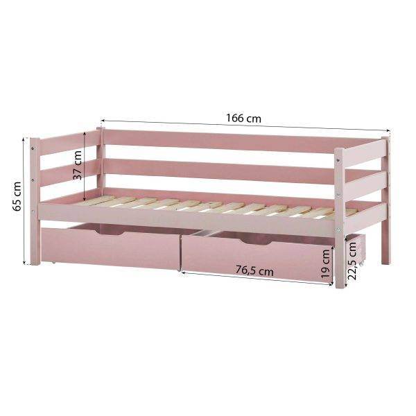 Hoppekids ECO Comfort lade set voor 70x160 cm, Pale Rose - Afbeelding 10