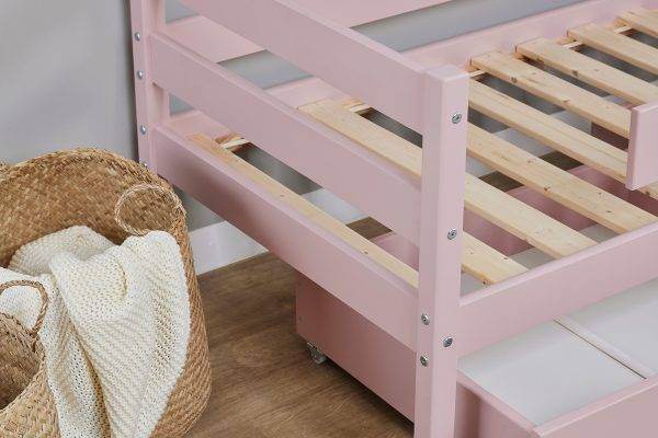 Hoppekids ECO Comfort junior bed 70x160 cm, Pale Rose - Afbeelding 4