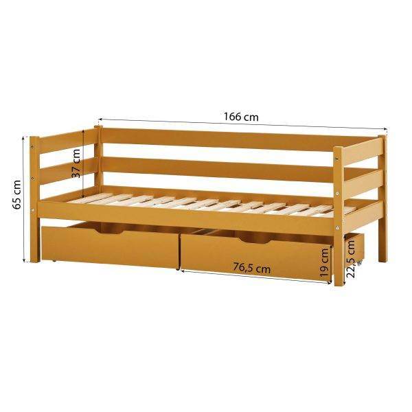 Hoppekids ECO Comfort lade set voor 70x160 cm, Autumn Yellow - Afbeelding 8