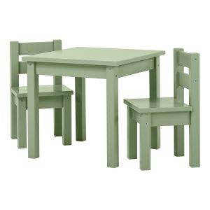 MADS kinder set 1 tafel/2 stoelen, Pale green