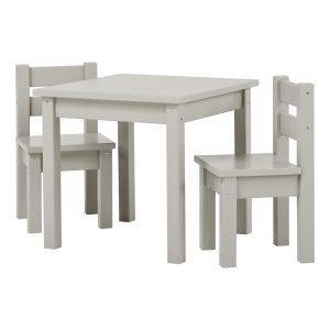 MADS kinder set 1 tafel/2 stoelen, Dove grey