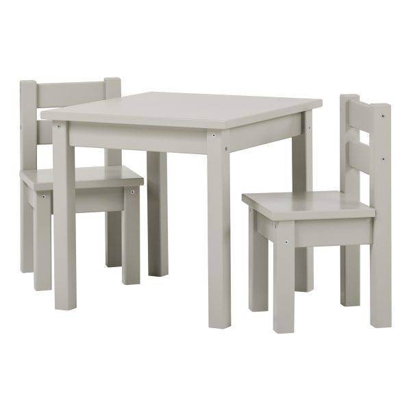 MADS kinder set 1 tafel/2 stoelen, Dove grey