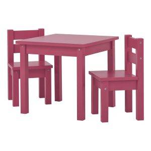 MADS kinder set 1 tafel/2 stoelen, Barok rose