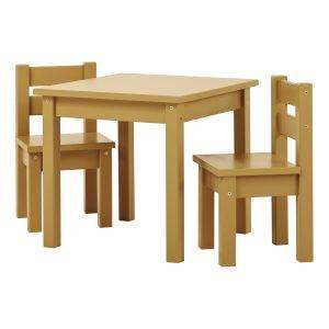 MADS kinder set 1 tafel/2 stoelen, Autumn yellow