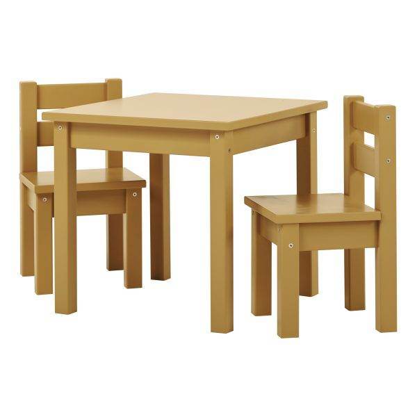 MADS kinder set 1 tafel/2 stoelen, Autumn yellow