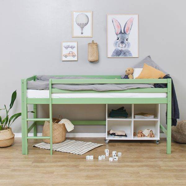 Hoppekids ECO Dream halfhoogslaper 90x200cm Pale Green - Afbeelding 5