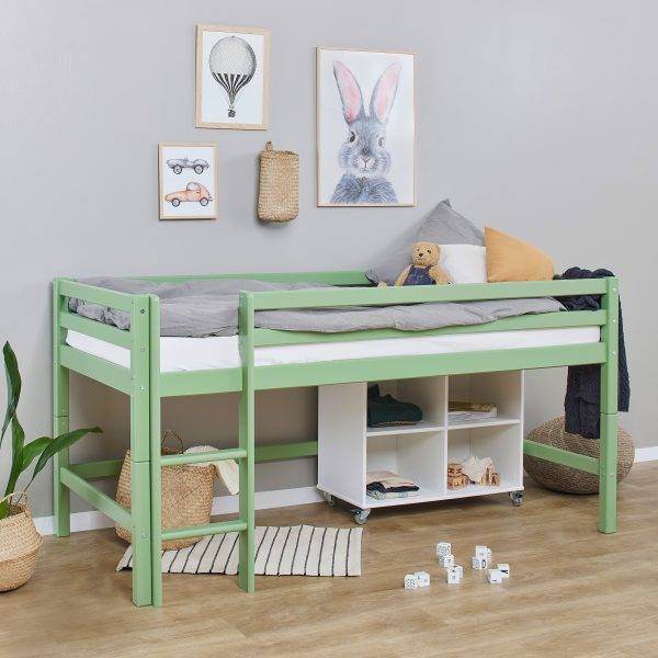 Hoppekids ECO Dream halfhoogslaper 90x200cm Pale Green - Afbeelding 2
