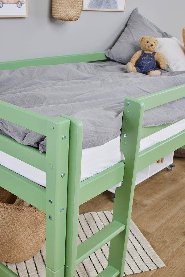Hoppekids ECO Dream halfhoogslaper 90x200cm Pale Green - Afbeelding 3